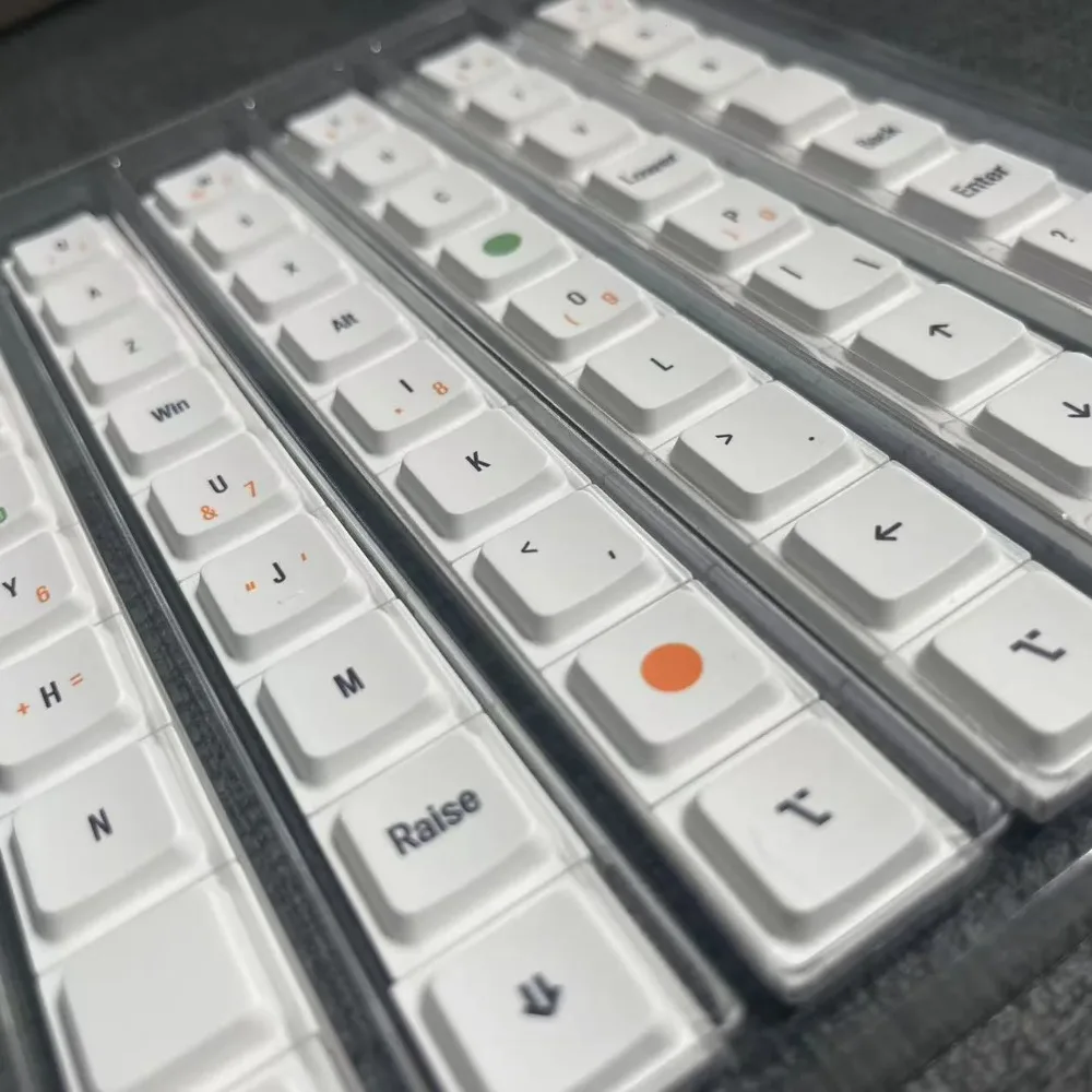 Split Keyboard Keycaps Set LAK LCK PBT PC Translucent Low-Profile Custom Personalized for Corne Split Keyboard Accessories Gift