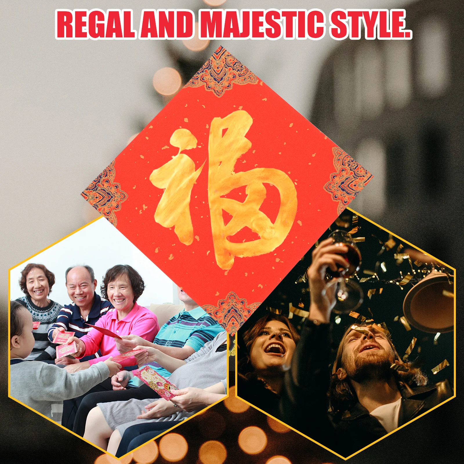 20 pçs em branco fu personagem vermelho xuan papel quadrado escrita absorção de tinta moderada primavera festival porta de casamento adesivo