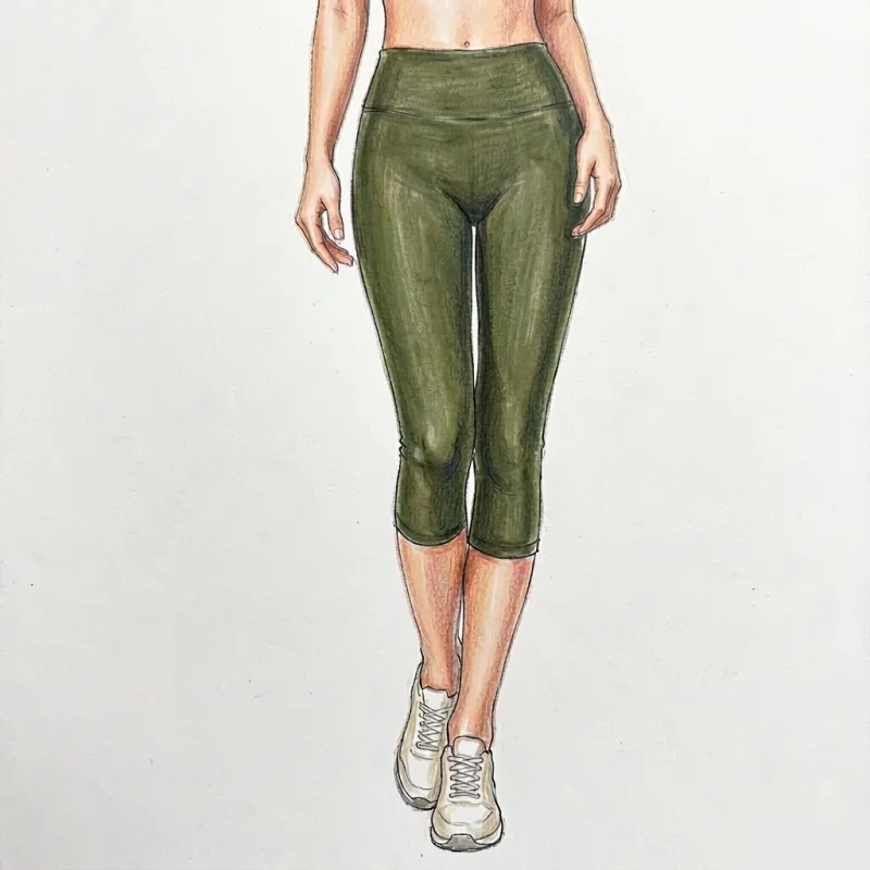 Women High Waist Capri Leggings Yoga Pants Squat Proof Tummy Control Gym Workout Quick Dry Running Fitness Yoga Cropped Tights
