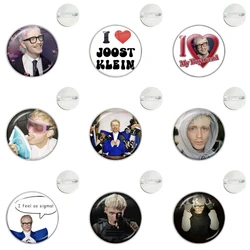 Hot Singer Joost Klein Button Pin Creative I Love My Boyfriend Joost Klein Meme Glass Brooch Badge Backpack Decor Fans Collect