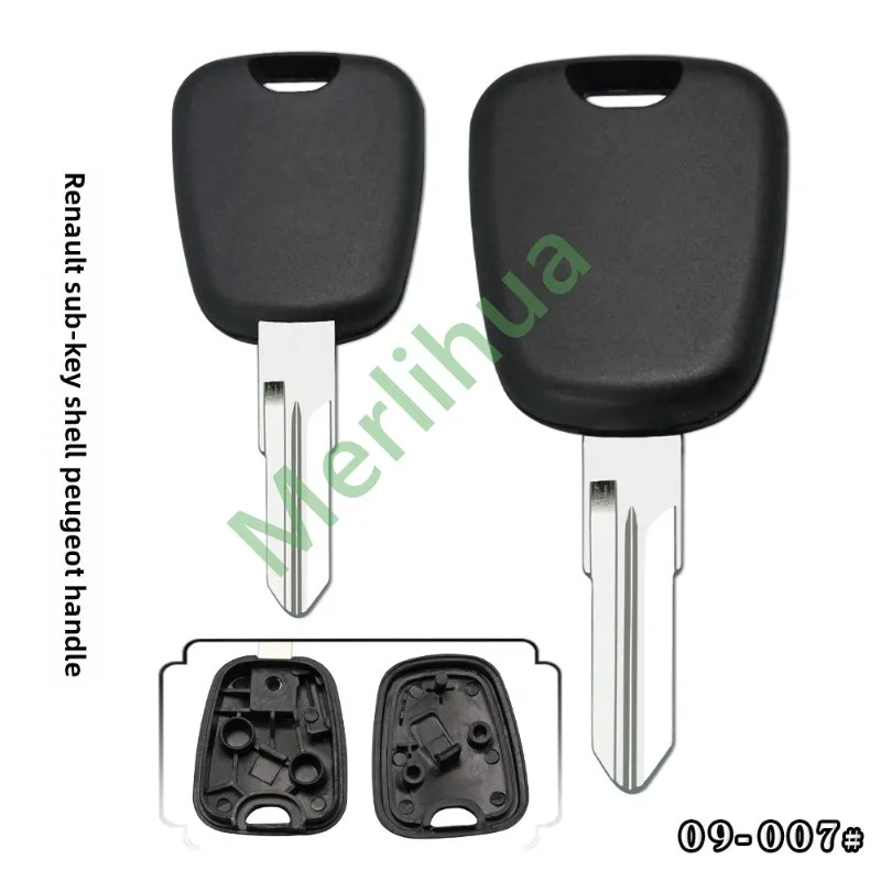 FOR Renault Car Straight Blade Secondary Key Fob Shell Replacement Housing Uncut Spare Key Blank For Vehicle