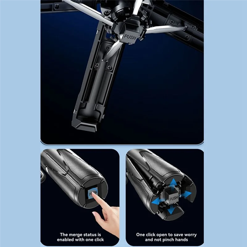 B50B-Mini tripé extensível Bluetooth selfie stick com design magnético - portátil e multifuncional