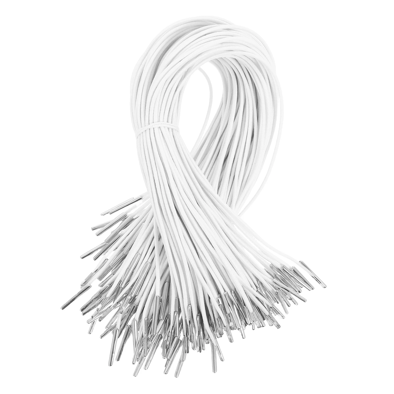 

200Pcs Elastic Fixed Rope Metal Barb Durable Strap for Hats Masks Party Elastic String DIY Supplies Hat Strings