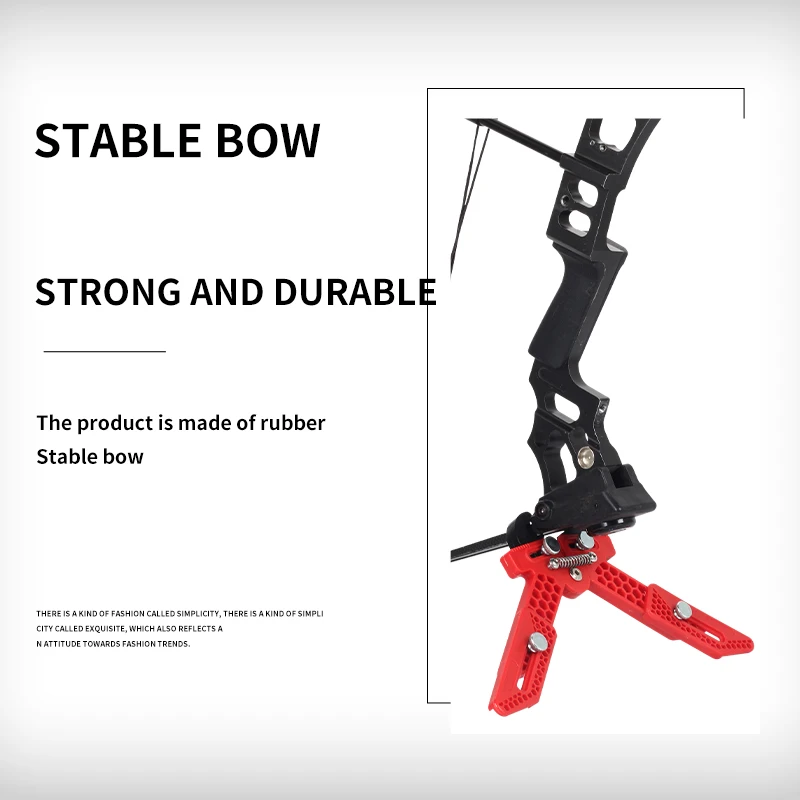 Compound Bow Stand Archery Bow and Arrow Hunting Portable Plastic Equipment Bow Limb Clamp Kick Stand Holder Legs Rack Bracket