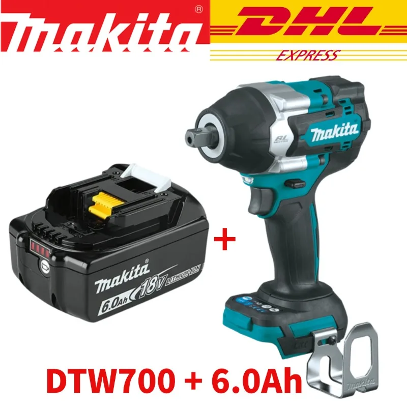 Makita DTW700 18V borstelloze elektrische sleutel Accuboormachine schroevendraaier Elektrisch gereedschap met hoog koppel Momentsleutel oplaadbare zemelen