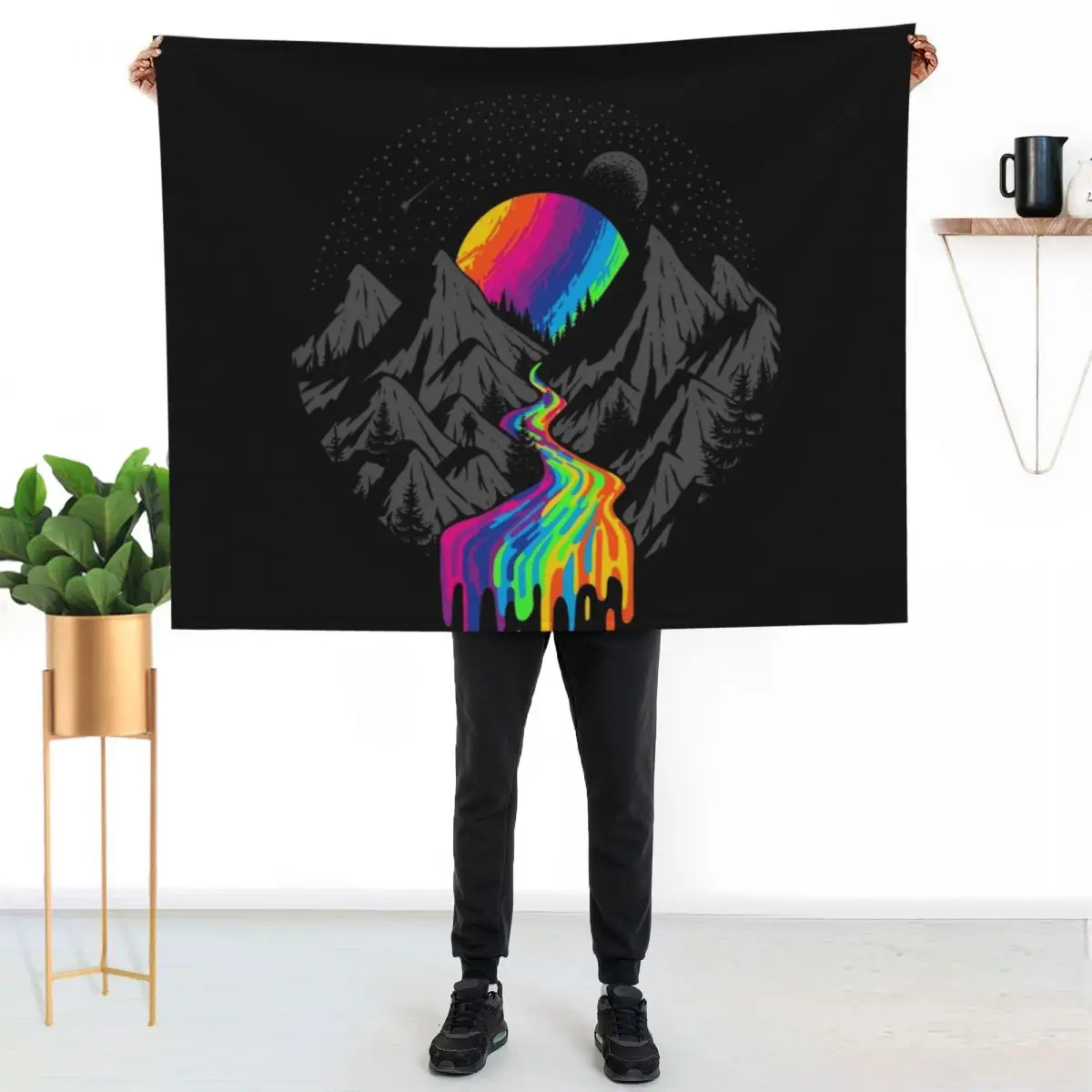 Cosmic River Throw Blanket Travel Tourist Sofas Soft Big Plaid anime Blankets