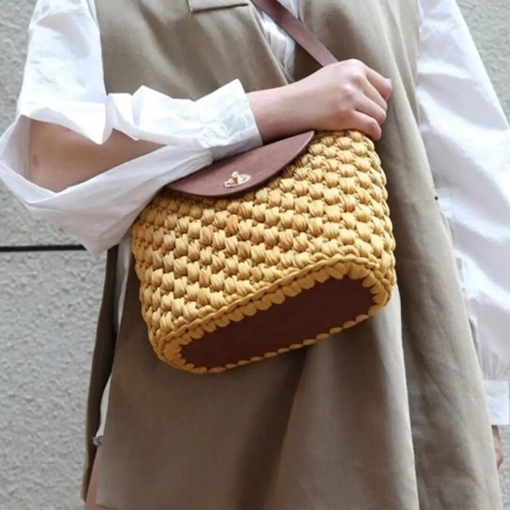 1/3pcs PU Leather Shoulder Bag Bottom Strap Handbag Shoulder Strap Woven Bag Set For DIY Handmade Bag Backpack Accessories