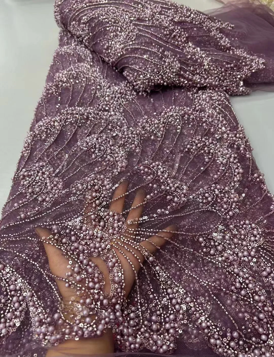 Tissu de luxe au Design Floral - Crystal Mesh Fabric avis et prix