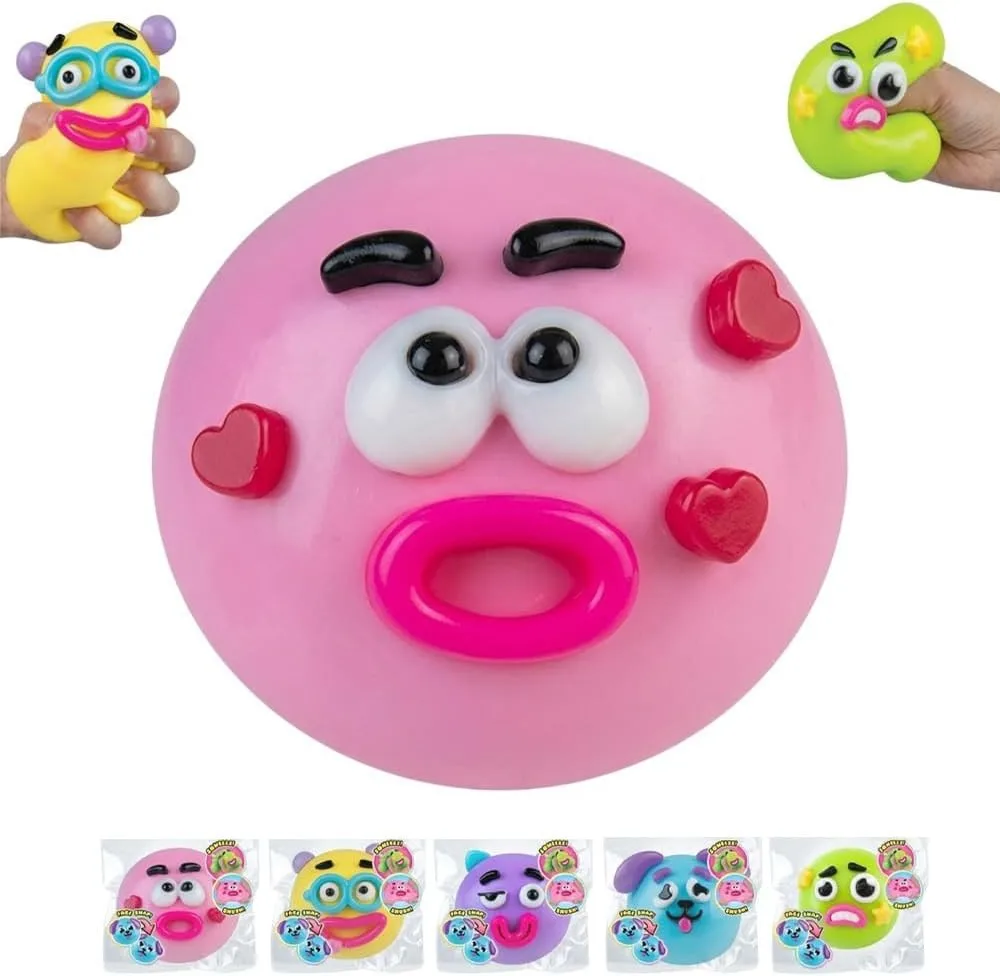 1Pc popular dog face change soft dog face slow pinch music toy suitable for decompression and decompression toys to give gifts