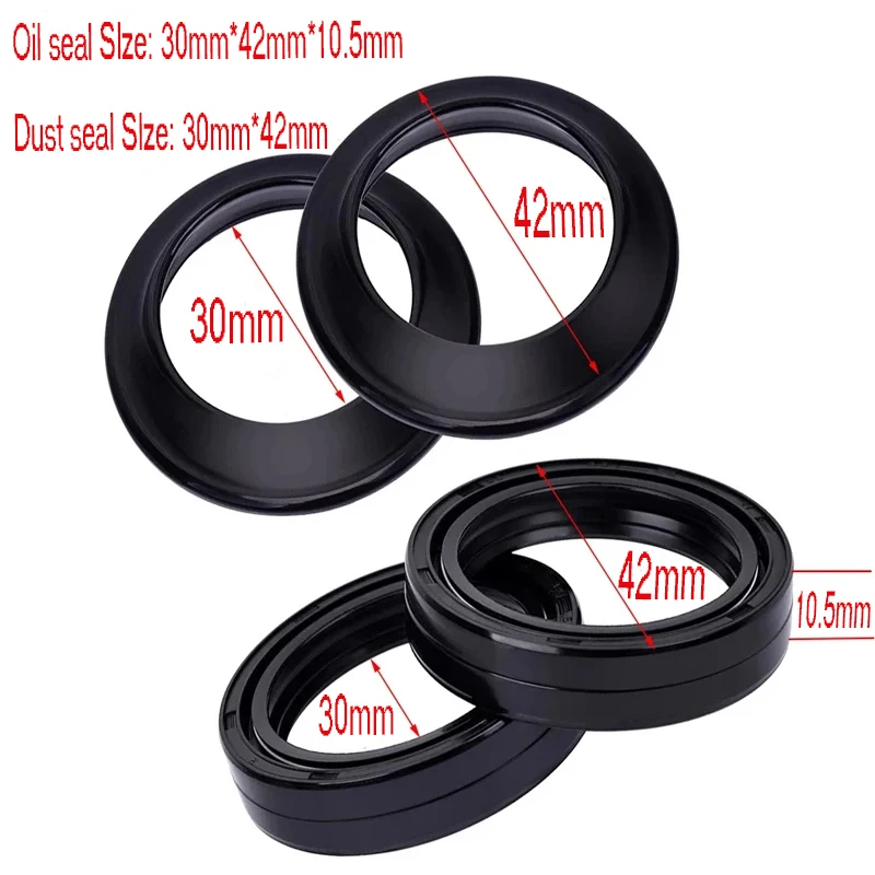 30x42x10.5 Motorcycle Front Fork Damper Oil Seal Dust Seal For Kawasaki AR125 KLX125 KLX110 KX60 KDX80 KLT185 KX80 KLT160 KX