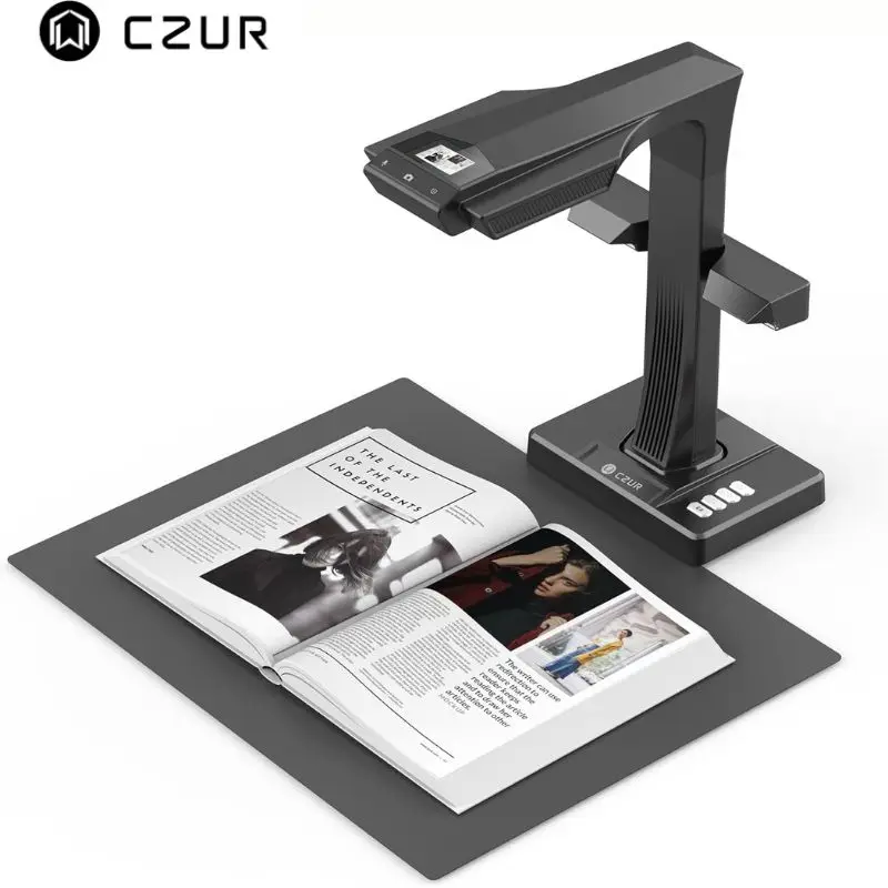 

CZUR ET16 Plus Advanced Book & Document Scanner 2nd Gen Auto-Flatten&Deskew Tech 16MP Camera Capture A3 186 Languages OCR Conver
