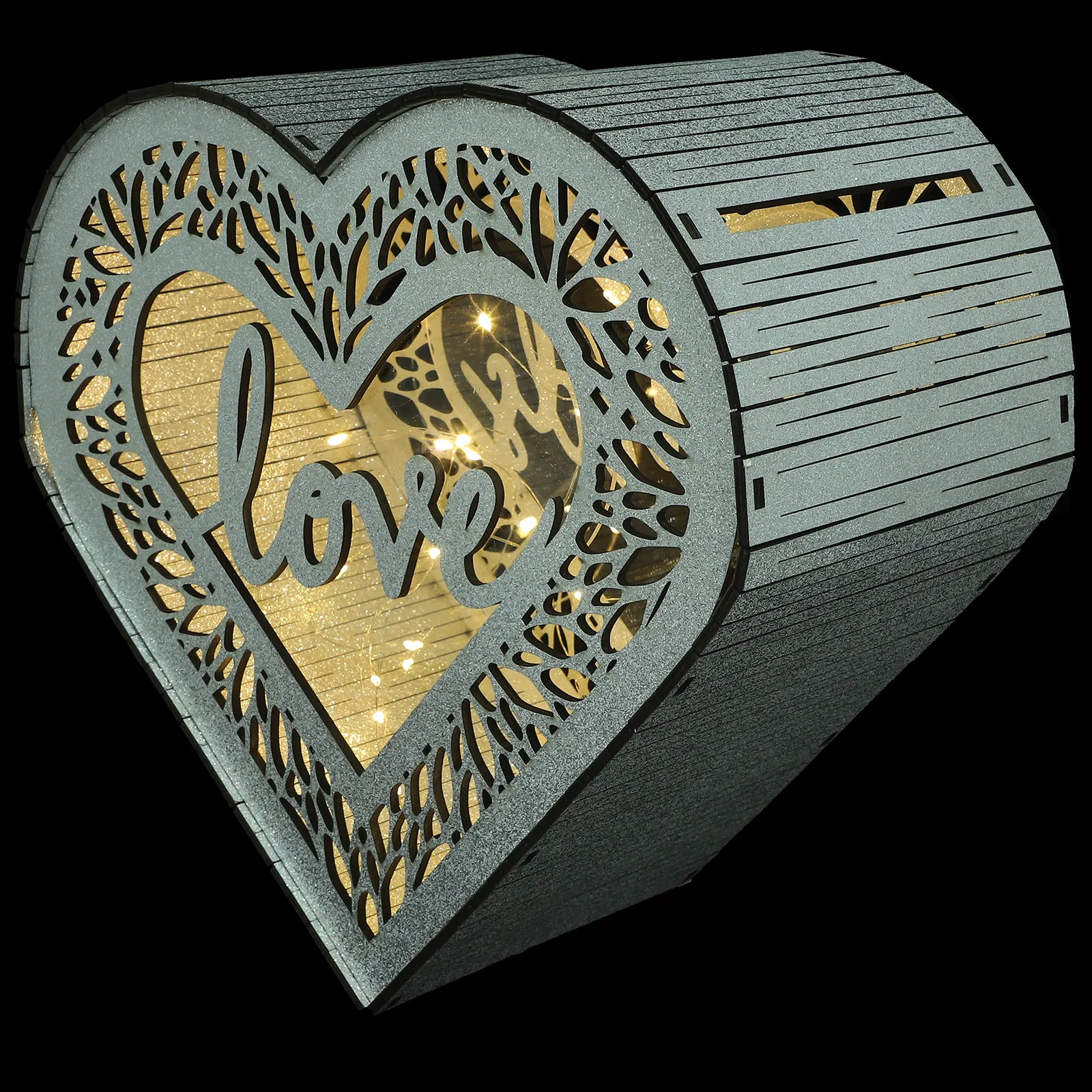 

Heart-shaped Gift Card Box Rustic Wedding Decor Decoration Holder Decorations for Reception Bride