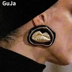 Fashion Jewelry Vintage Temperament Lip Shaped Earrings For Women Party Gifts Exaggerative Ear Accessories 2024 Trend New