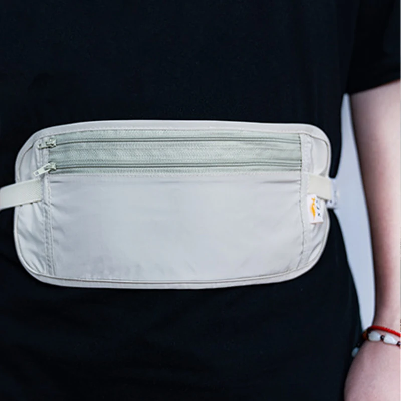 Invisible Travel Waist Packs Bolsa para Passaporte e Dinheiro, Belt Bag, Carteira de Segurança Oculta, Unisex Travel Bag, Baú