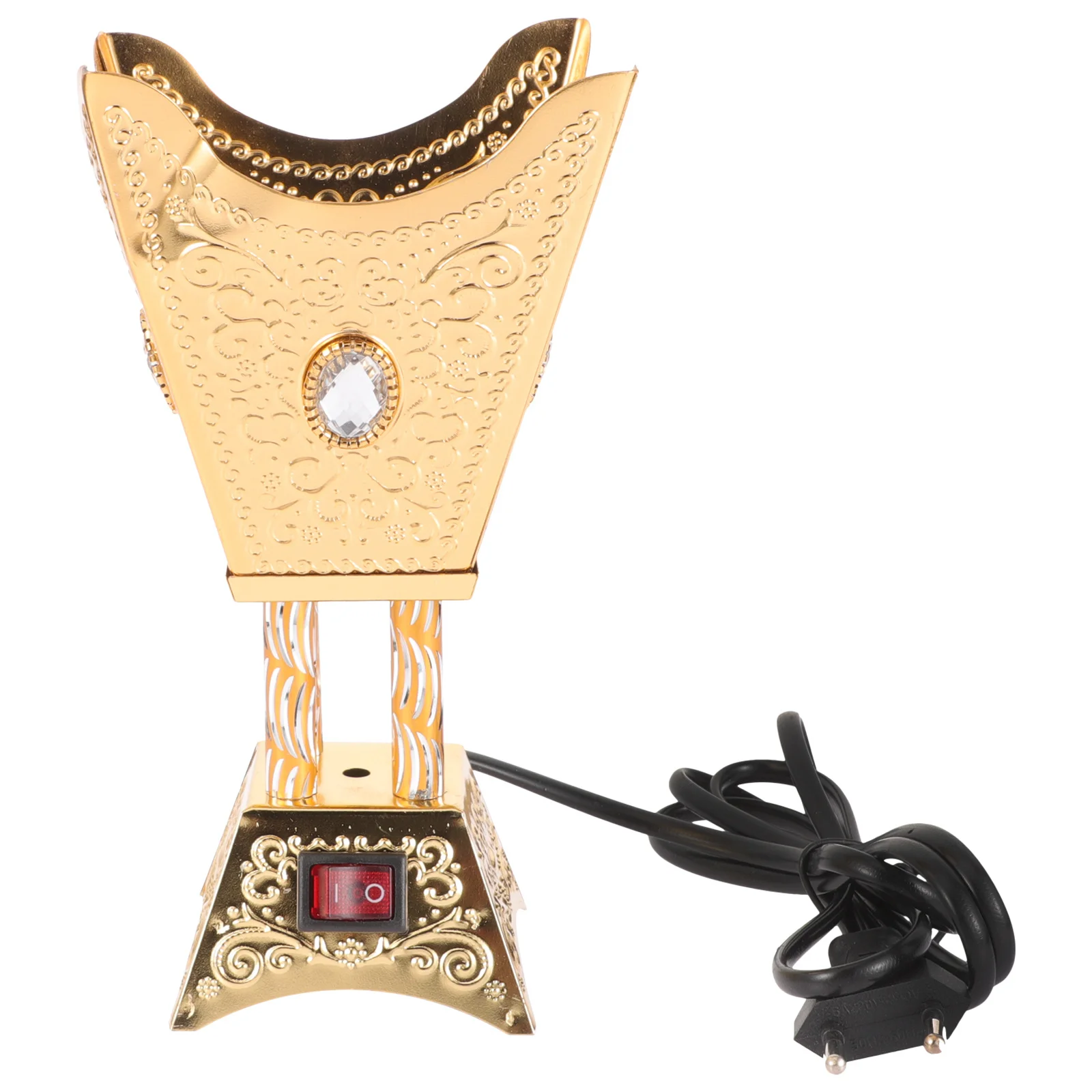 

Vintage Electric Incense Burner Metal Censer Holder for Tabletop Decor Office Bedroom Relaxation Aroma Burner Stove