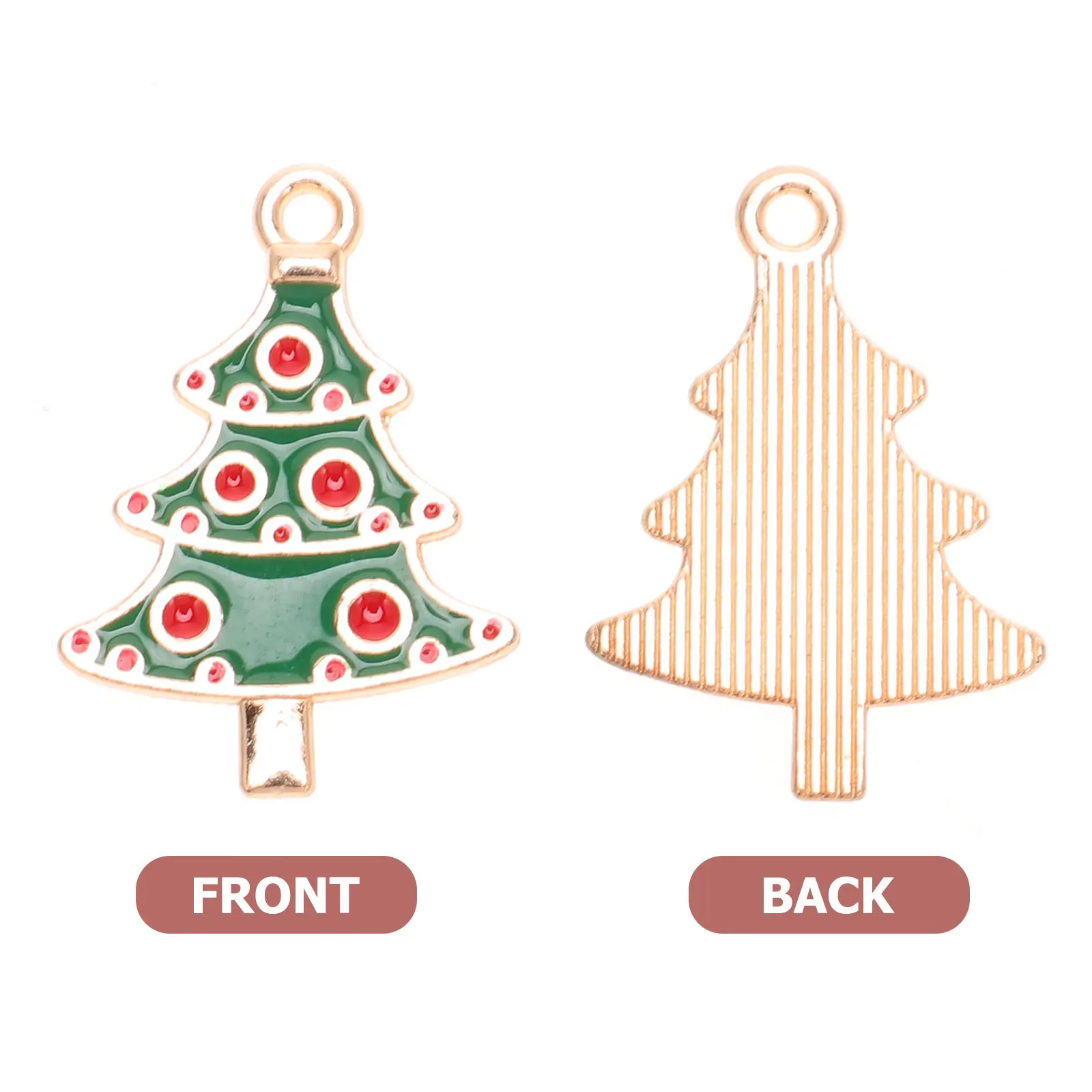 10 stuks kerstboom hanger xmas emaille diy oorbellen sieraden accessoires ketting armband maken bedels vakantie cadeau