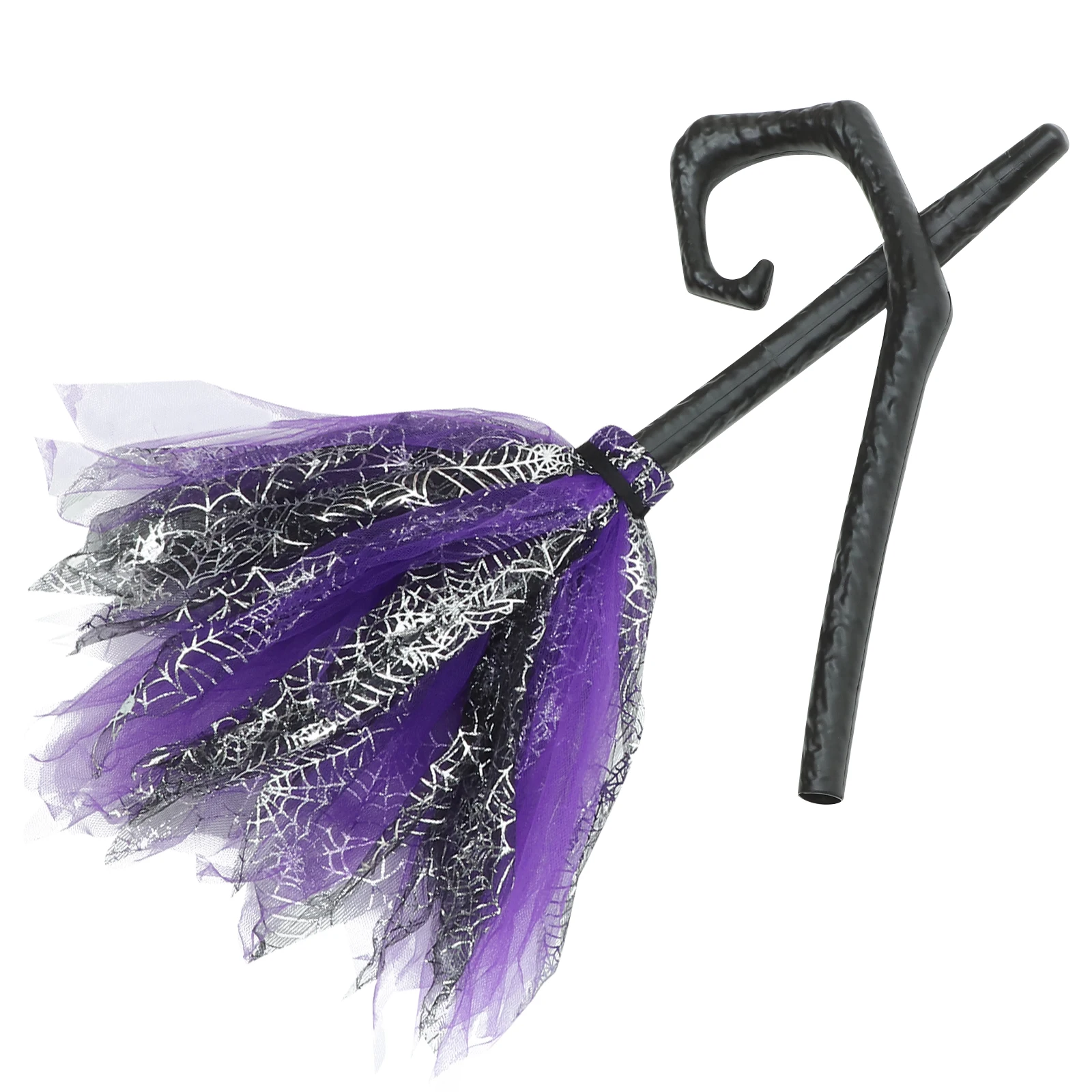 Vassoura de bruxa adereço malha destacável de plástico para festa de halloween cosplay traje acessório carnaval masquerade vestir-se ferramenta