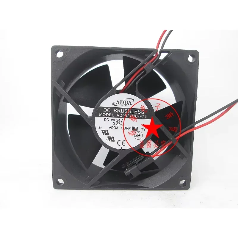 

ADDA AD0824UB-F71 DC 24V 0.27A 80x80x32mm 2-Wire Server Cooling Fan
