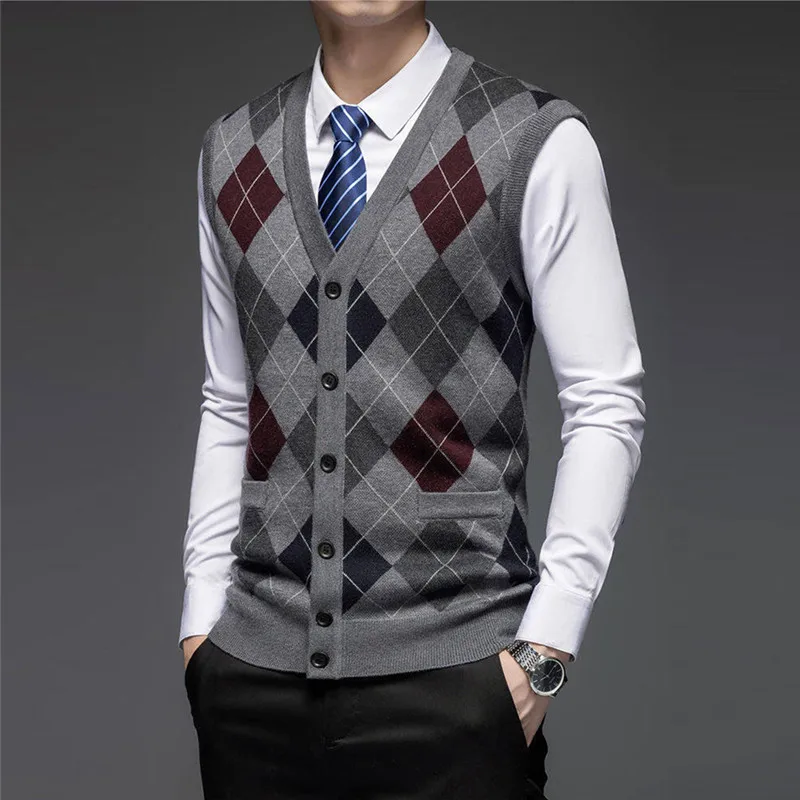 Thumbnail 4 - #27 Mens Knit Sweater Vests Discount Picks