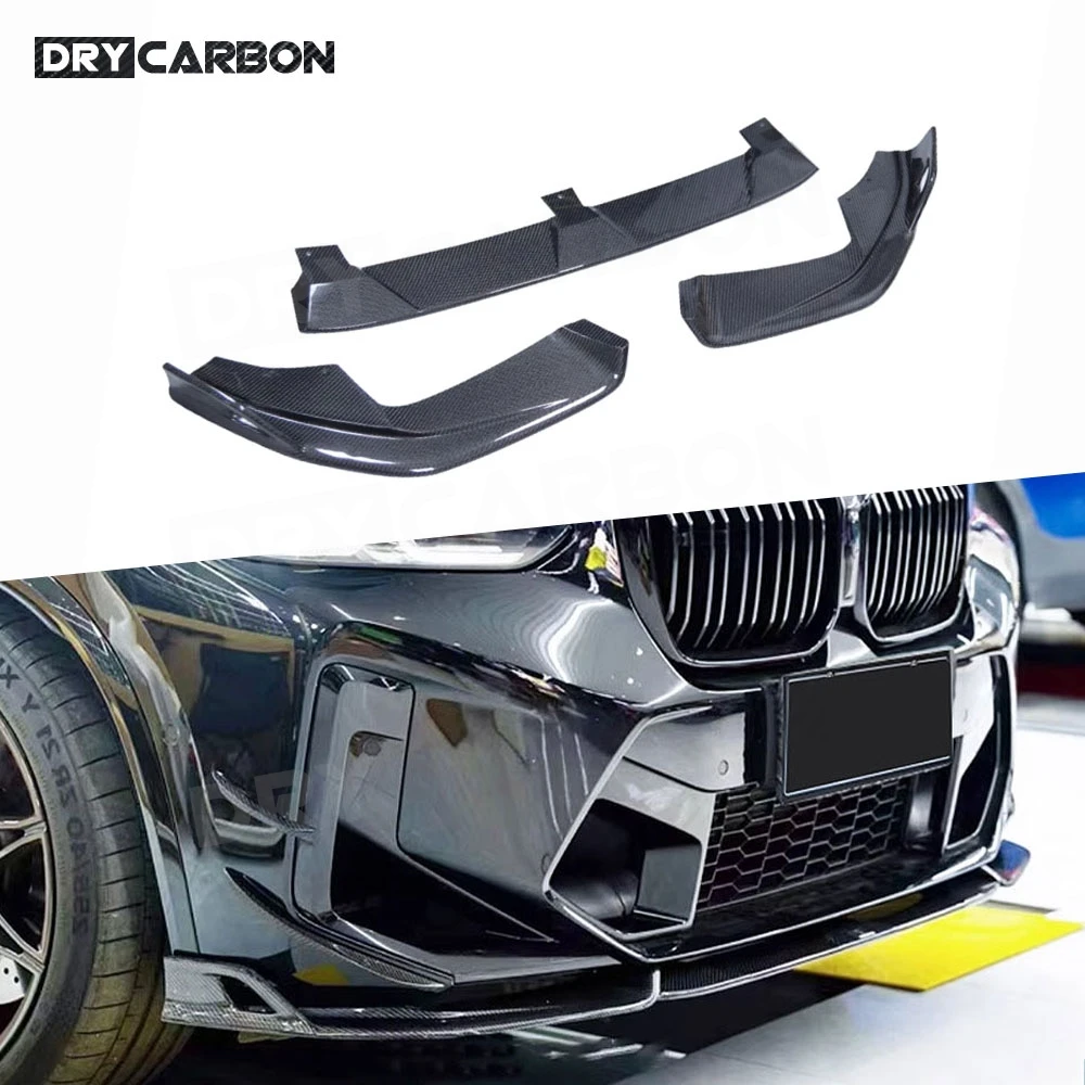 

Car Carbon Fiber Front Bumper Spoiler Lip Chin Splitters Canards Flaps FRP Body Kits Accessories for BMW X3M F97 X4M F98 2022+