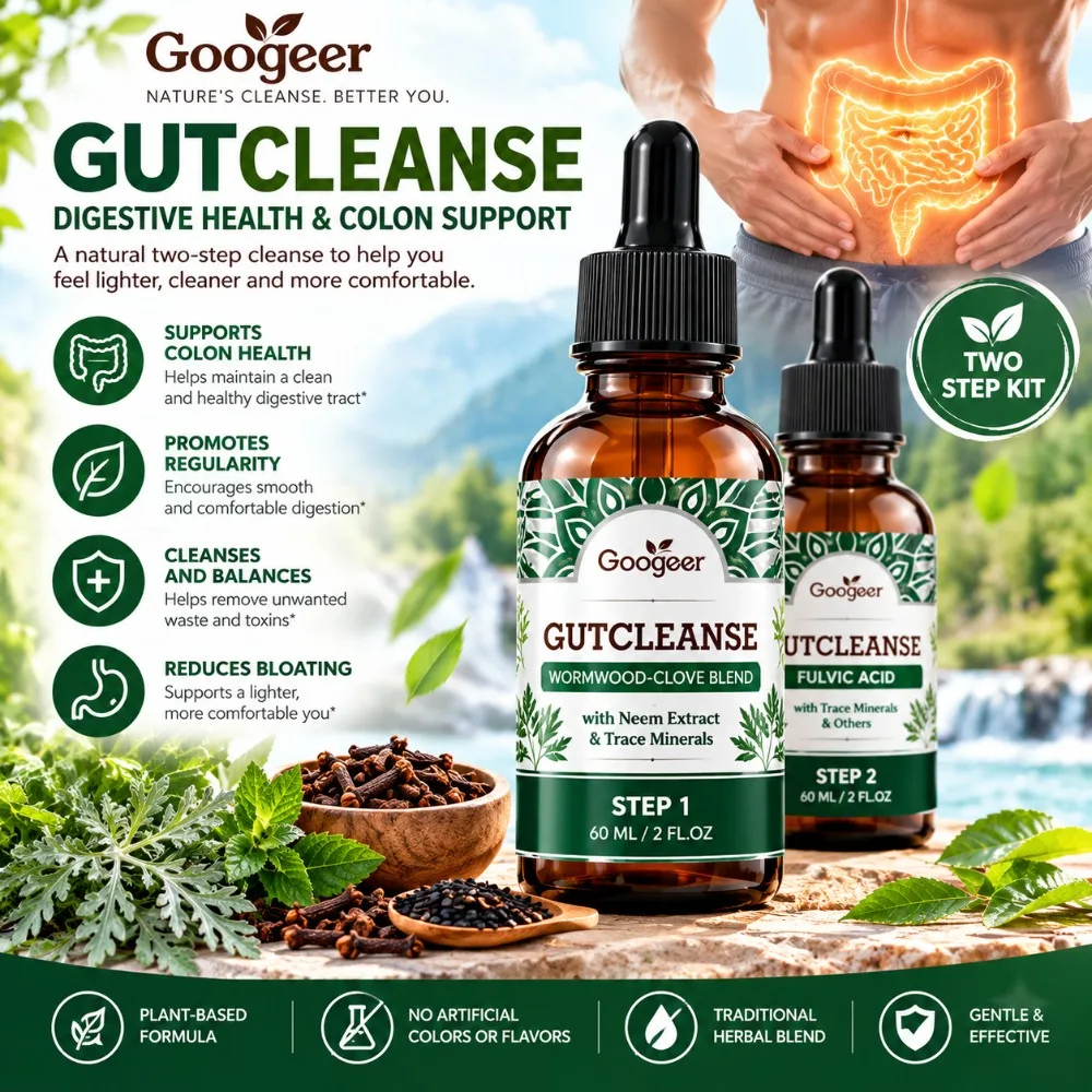 Fulvic Acid Liquid Drops 120ml Two Step Kit with MCT Oil Wormwood Oil Herbal Supplement for Digestive and Intestinal Wellness