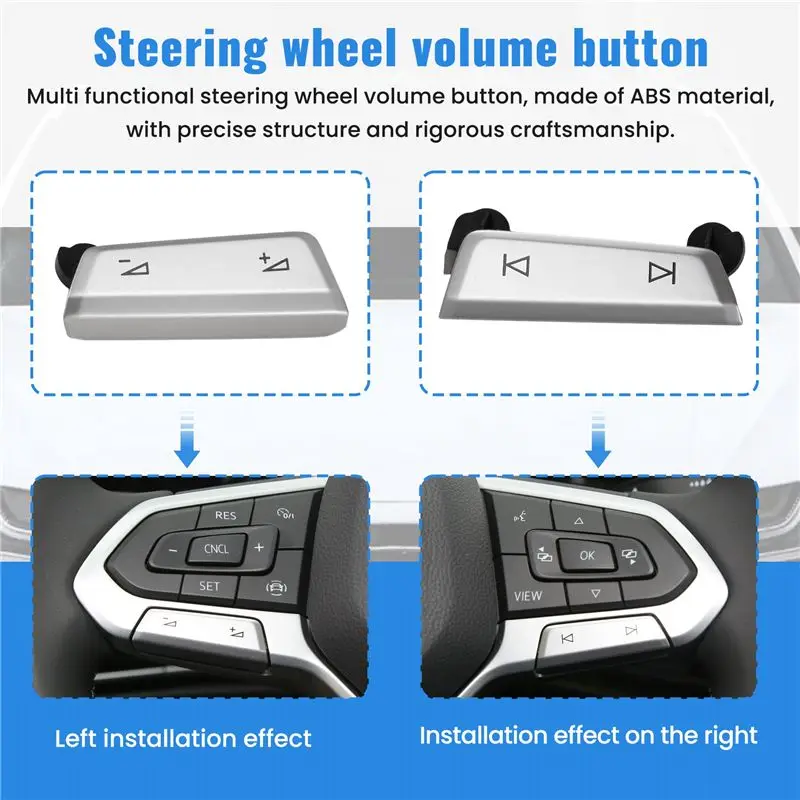 Latest Chrome Multifunctional Steering Wheel Button Key Volume Button For VW Golf 8 MK8 Passat B8 PA T ROC 30D959442J
