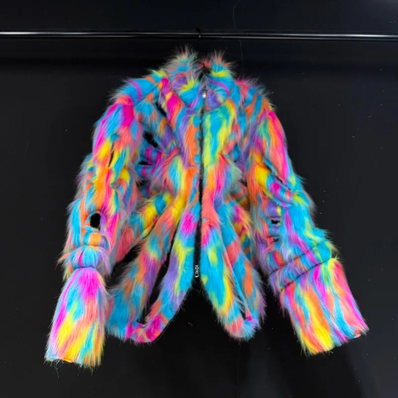 HKSH Autumn Winter New Men Design Niche Colorful Stand Collar Zipper Hollow Out Jacket Tide High Street Chic Padded Coat HK15886