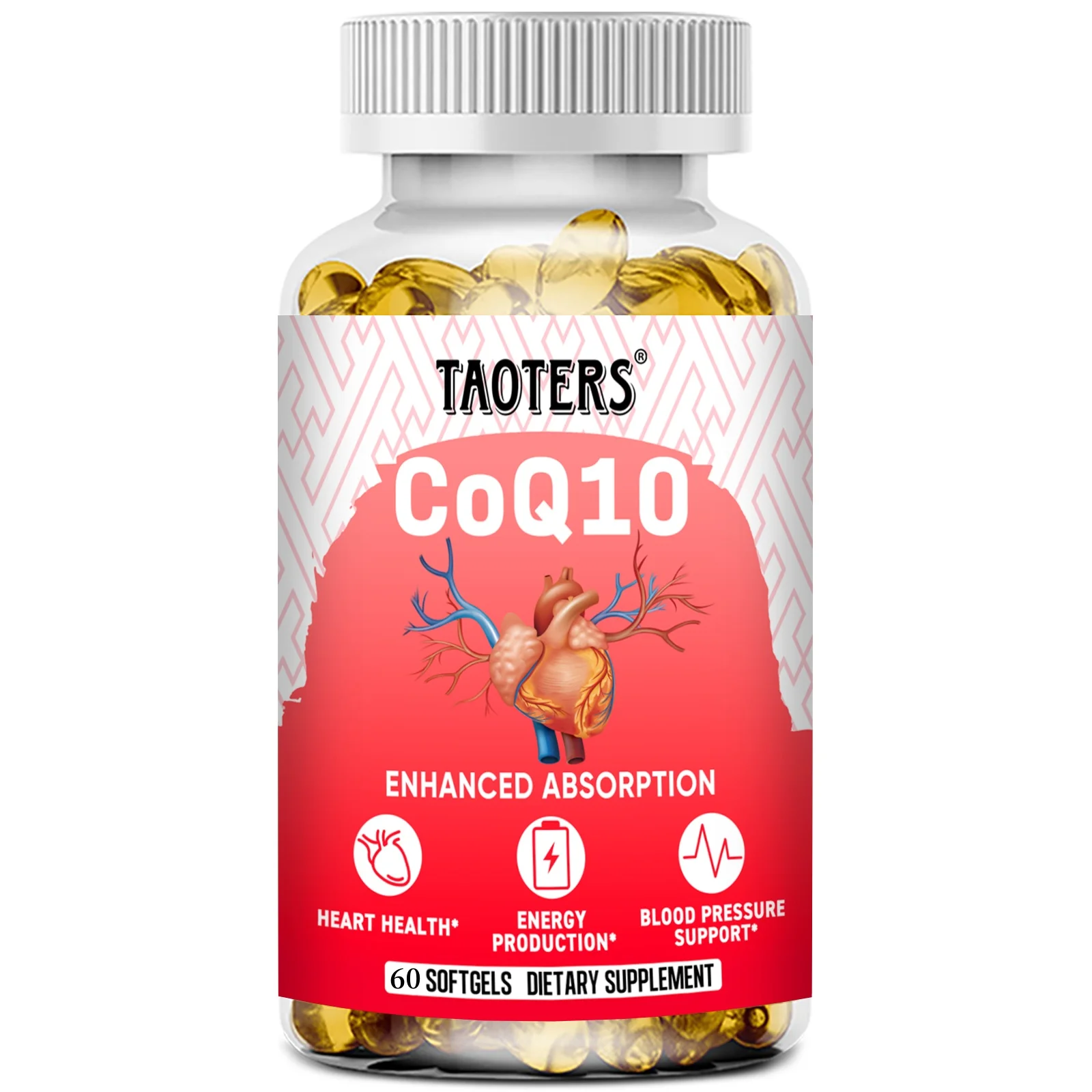 CoQ10 400mg - High Absorption, Coenzyme Q-10 , Non-GMO Gluten Free Vegan , Dietary Vitamin Supplement Antioxidant Support