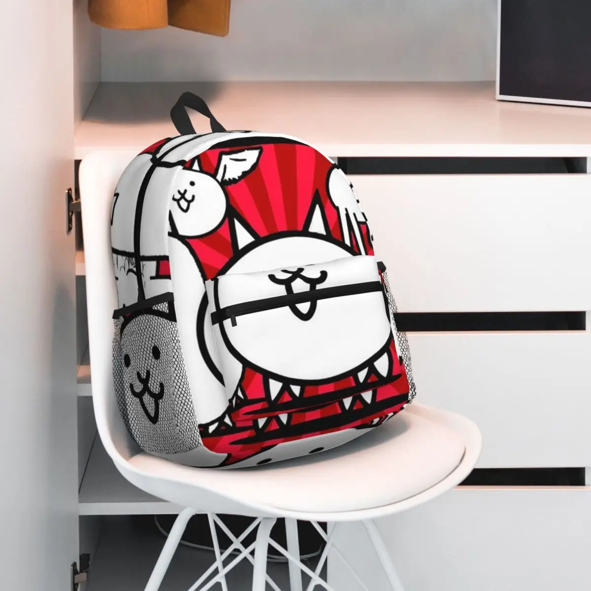 Nyanko Great War Battle Cats Backpack Daypack Large Capacity Children BookBag School Bag Shoulder Bags for Men Women