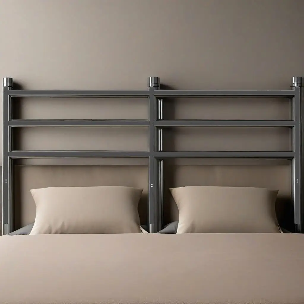 Stylish Black Metal Headboard 193cm - Modern Design for Beds, Durable & Elegant Upgrade