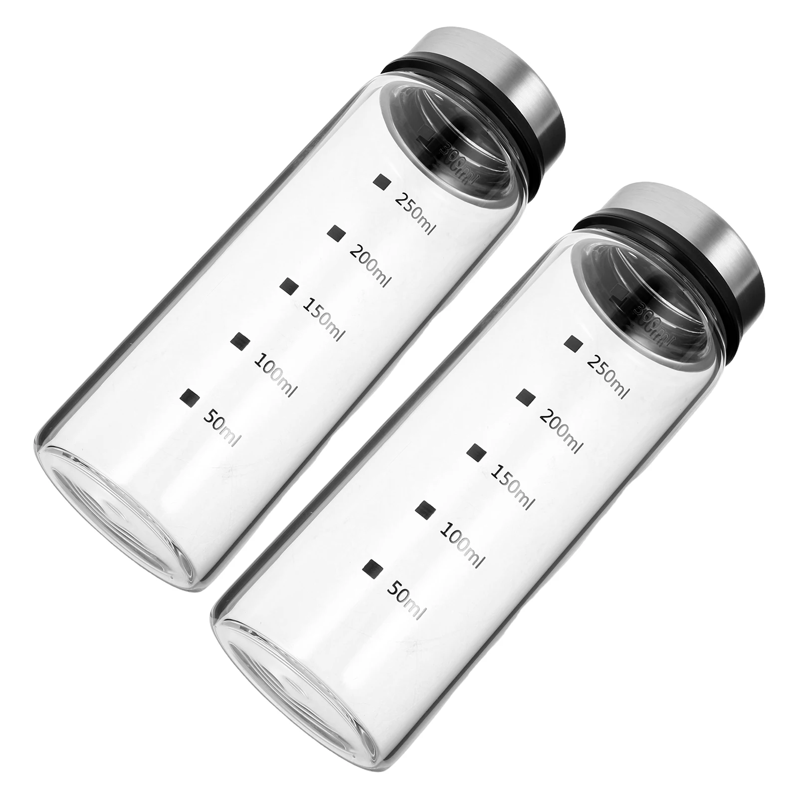 

2Pcs Barbecue Seasoning Jars Transparent Spice Dispenser Set Portable Airtight Kitchen Camping Condiment Storage 300Ml