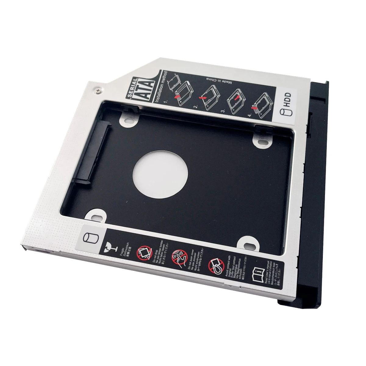 with Bezel Panel 2nd Secondary 2.5 SATA Hard Drive HDD SSD Optical bay Caddy Frame Bracket 9.5mm for Lenovo ThinkPad L570 L560