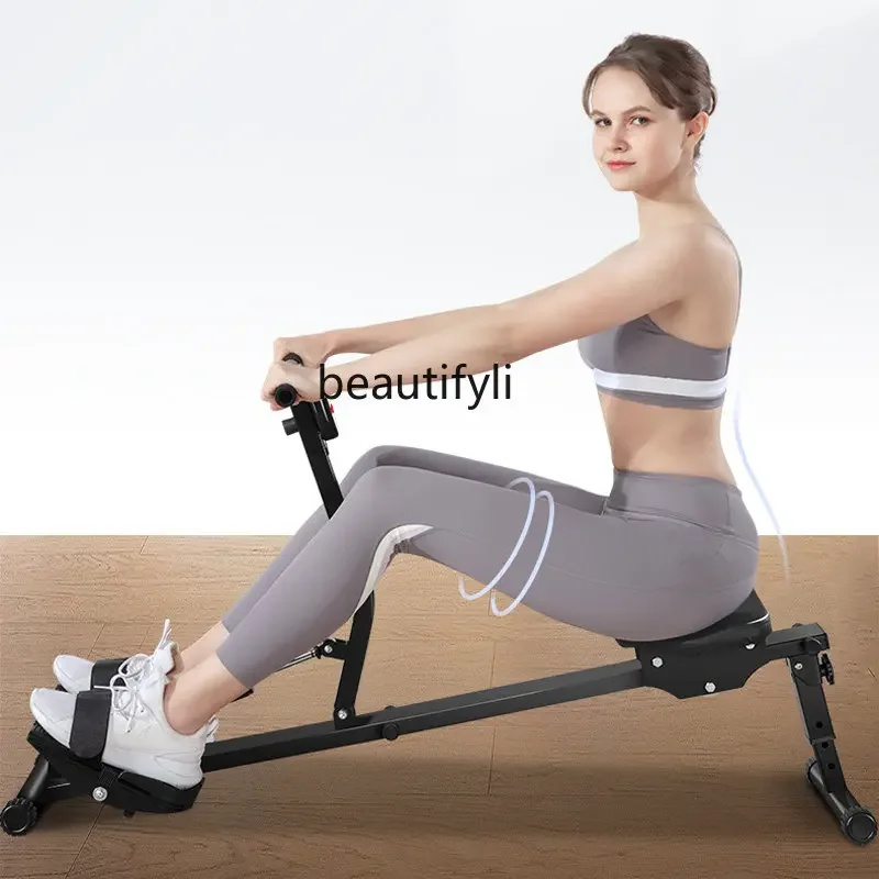 zq Liquid Resistance Rowing Machine Home Fitness Body Slimming Device Mute Rowing Machine Indoor Belly Slimming Belly