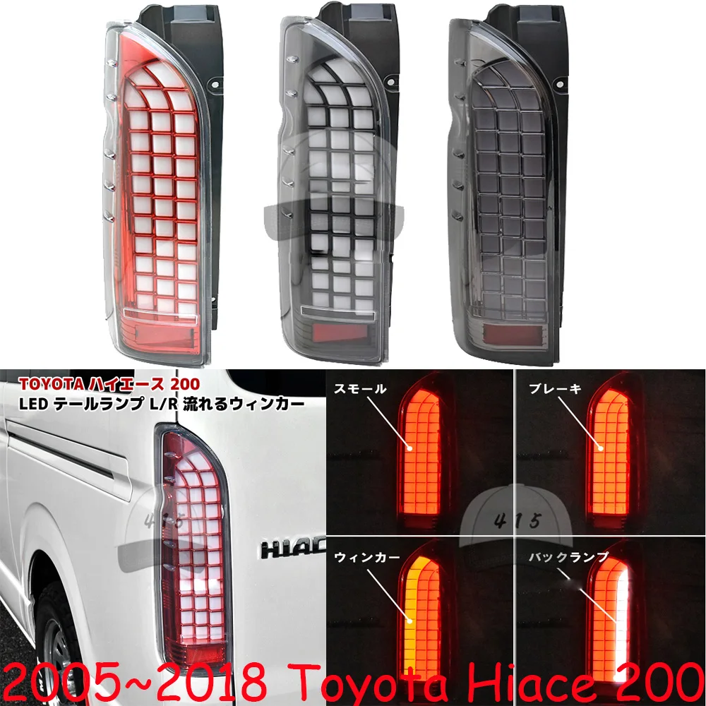 

car bumper tail light for Toyota Hiace taillight Taillamp LED 2005~2016y car accessories for Toyota Hiace fog lamp