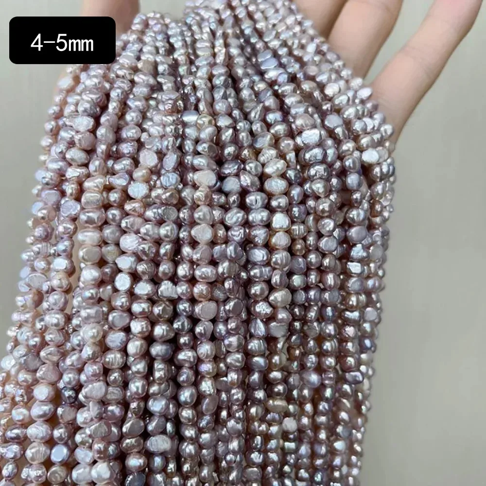 4-5mm AA Elegant Fine Natural Freshwater Pearl Purple Irregular Loose Bead Jewelry Make DIY Necklace Bracelet Women Wedding Gift