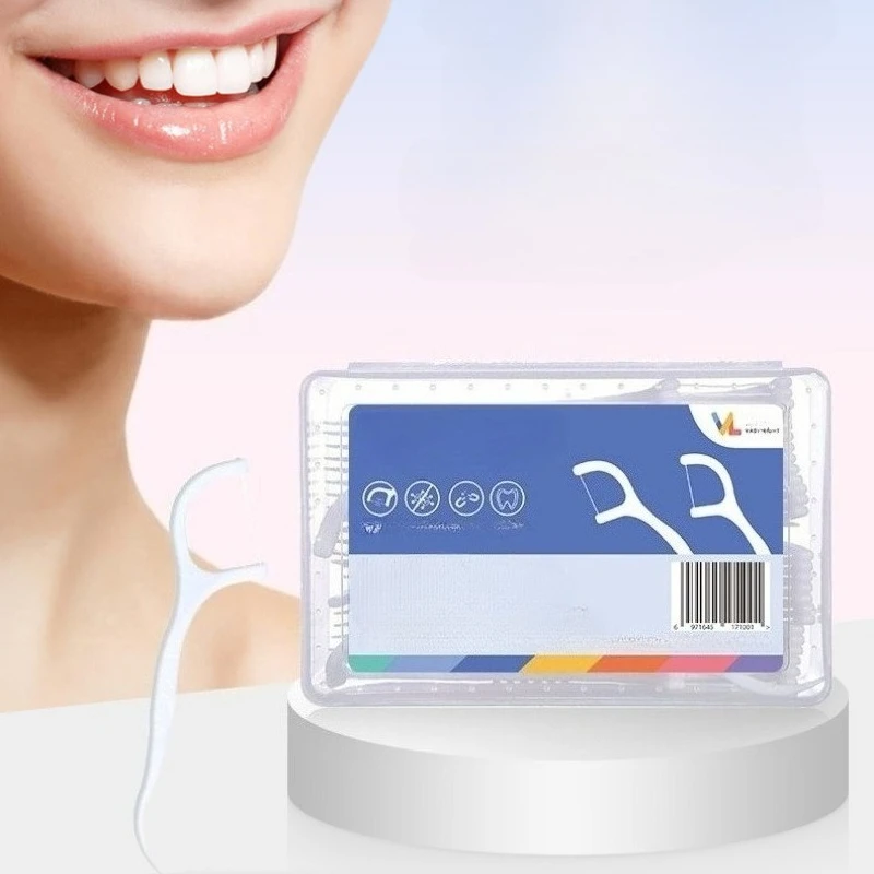 

2 коробки зубных нитей-зубочисток, 50 шт./коробка, чистые зубные нити-зубочистки, подходят для ухода за полостью рта, не ломаются и не распускаются, портативные, одноразовые.