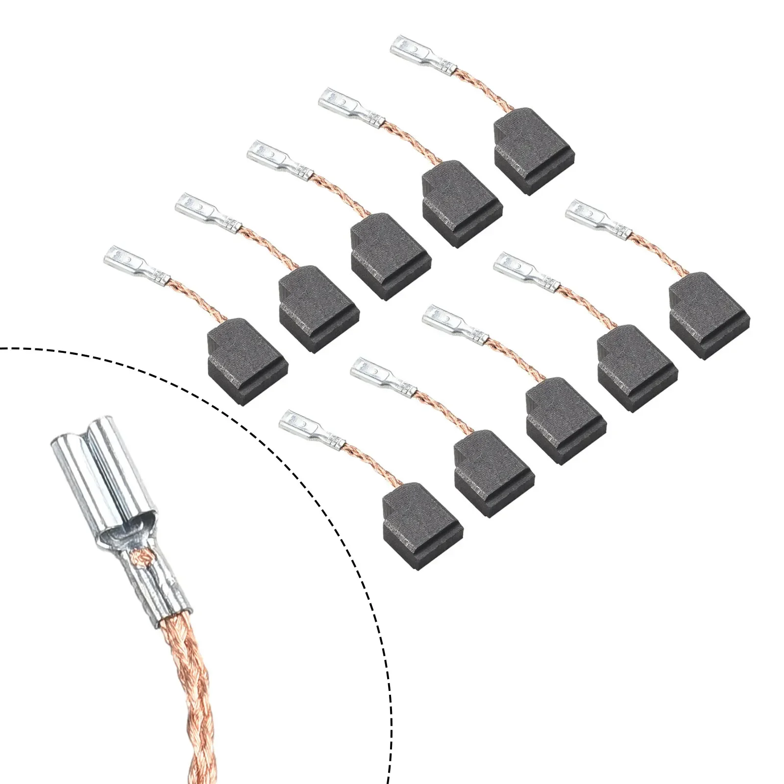 

10pcs Carbon Brushes Spare Parts For D28110 D28112 D28402 DWE46151 Angle Grinder Electric Drills Power Tool Accessories