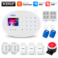 KERUI Tuya WIFI GSM Alarm System Smart Home Security Buglar RFID APP Wireless Motion Sensor Detector IP Camera Sistema de alarma