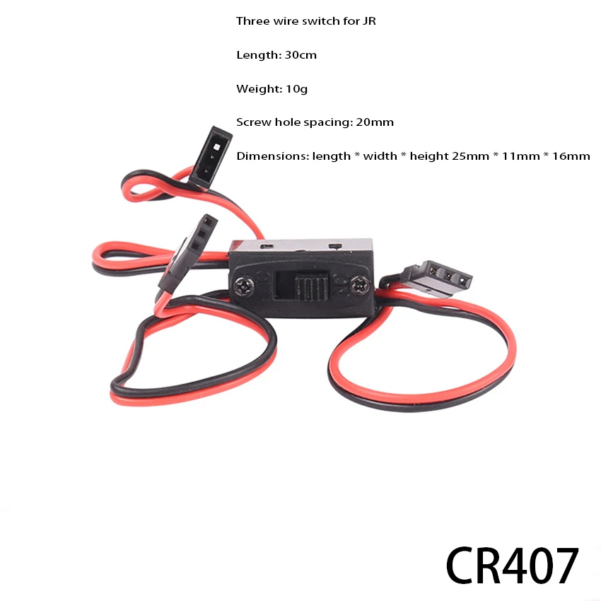 1PCS Four Types RC Switch JR Futaba Connector On- Off with Spare Male Plug