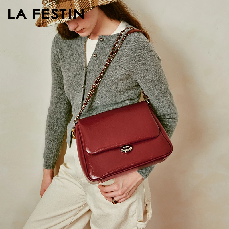 LA FESTIN Original 2024 New Women's Bag Large-capacity Shoulder Bag Tote Bag Leather Handbag Crossbody Bag