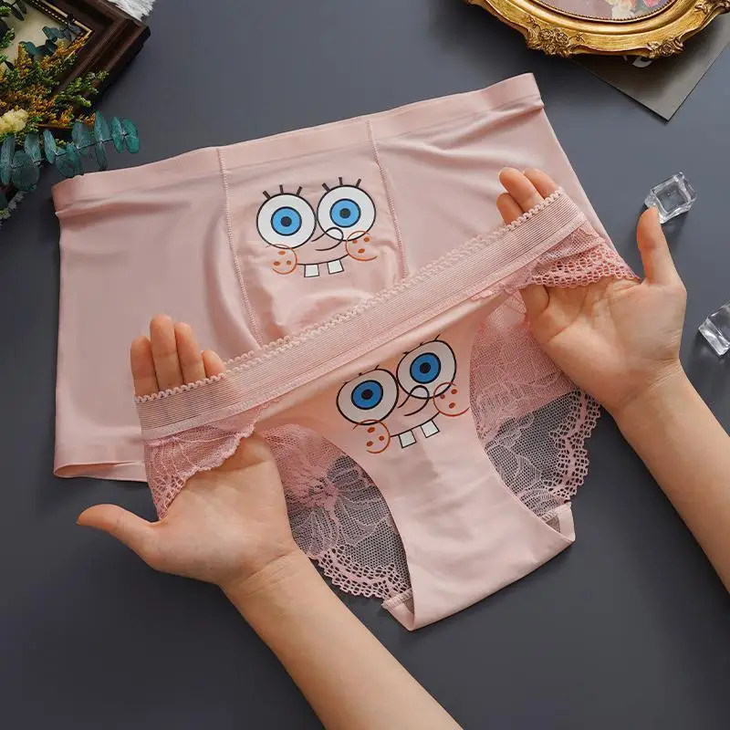 سبونجبوب لطيف الكرتون الأزواج الملابس الداخلية باتريك ستار عشاق مريحة السروال الرجال الملاكمين الرجال مثير النساء سراويل الملاكمين #2