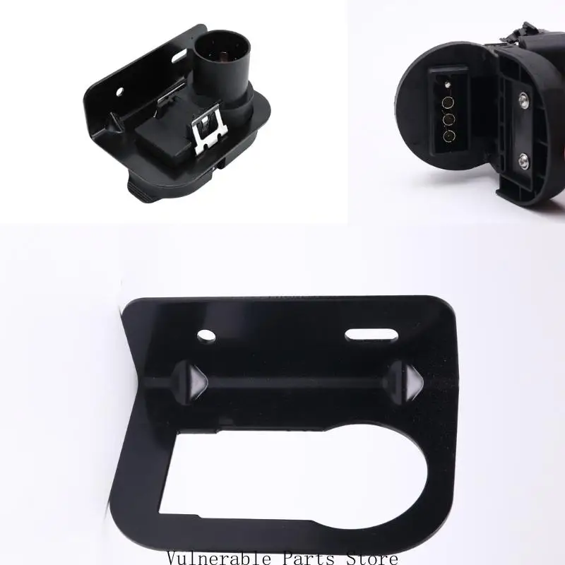4-Pin & 7-Pin Trailer Wiring Socket 56055632AC with Integrated Mounting Bracket