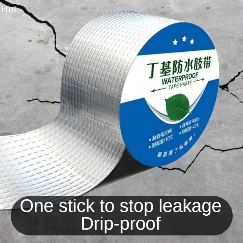 One Roll Butyl Waterproof Tape Self-Adhesive Anti-Mold And Leak Proof Aluminum Foil Tape For Roof And Pipe Repair