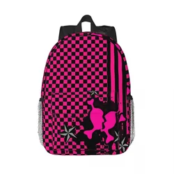 Punky Pink Emo Backpacks Teenager Bookbag Fashion Children School Bags Laptop Rucksack Shoulder Bag Large Capacity