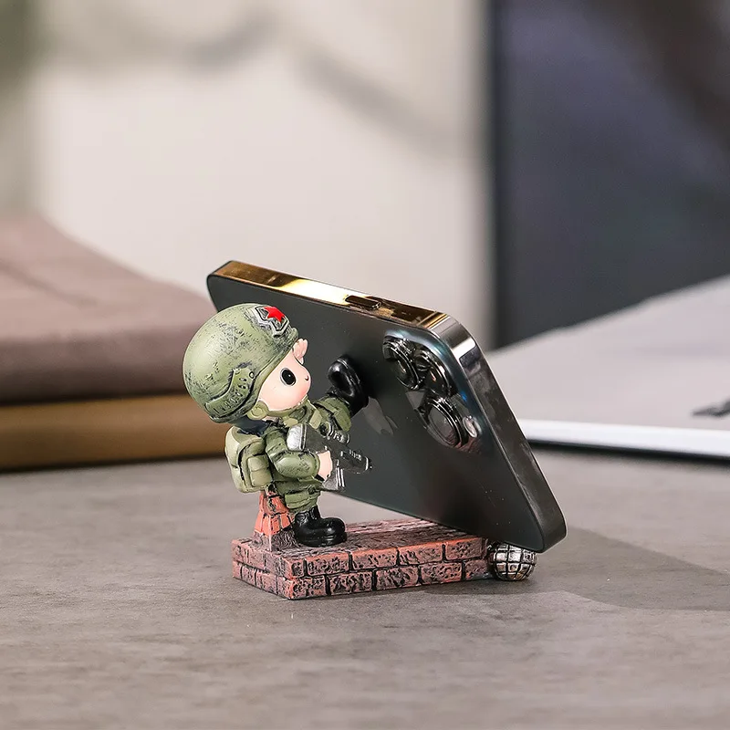 かわいいデスクトップオーナメントスタンドギフト、クリエイティブでキュートな新作ギフト、樹脂工芸品、オフィスデコレーション、iPhone 17/16対応の携帯電話スタンド