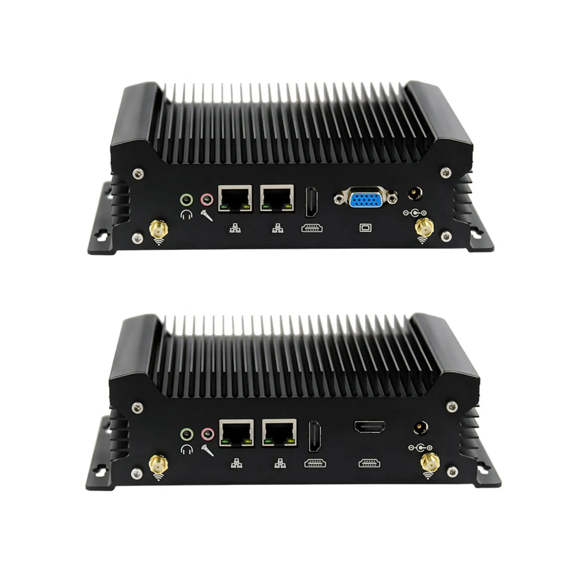 7200U 7500U 8550U Core I7 Industrial Fanless Mini Pc 2 Lans Phoenix Terminal Industrial Embedded Computer PC