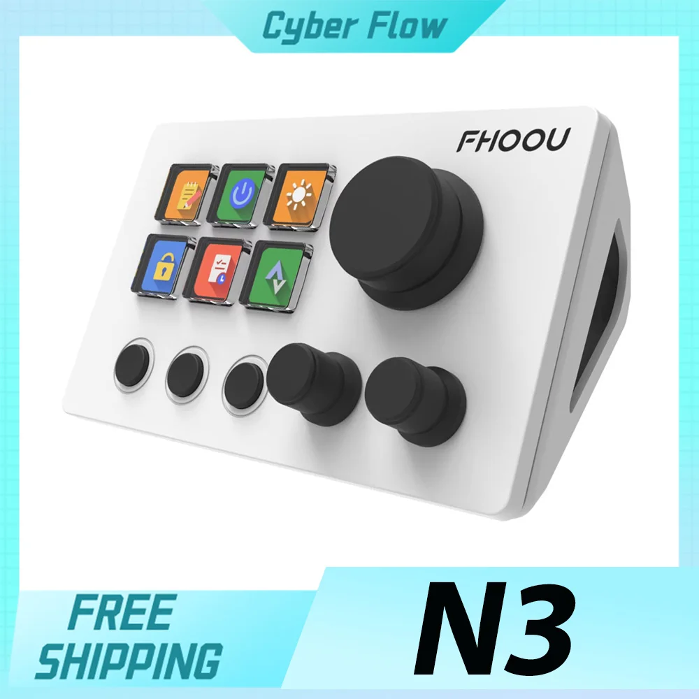 Mirabox N3 Streamdeck Customized Mini Keypad Macro Programming With Knob Visual Screen Visual Highlight Suitable For Office Gift
