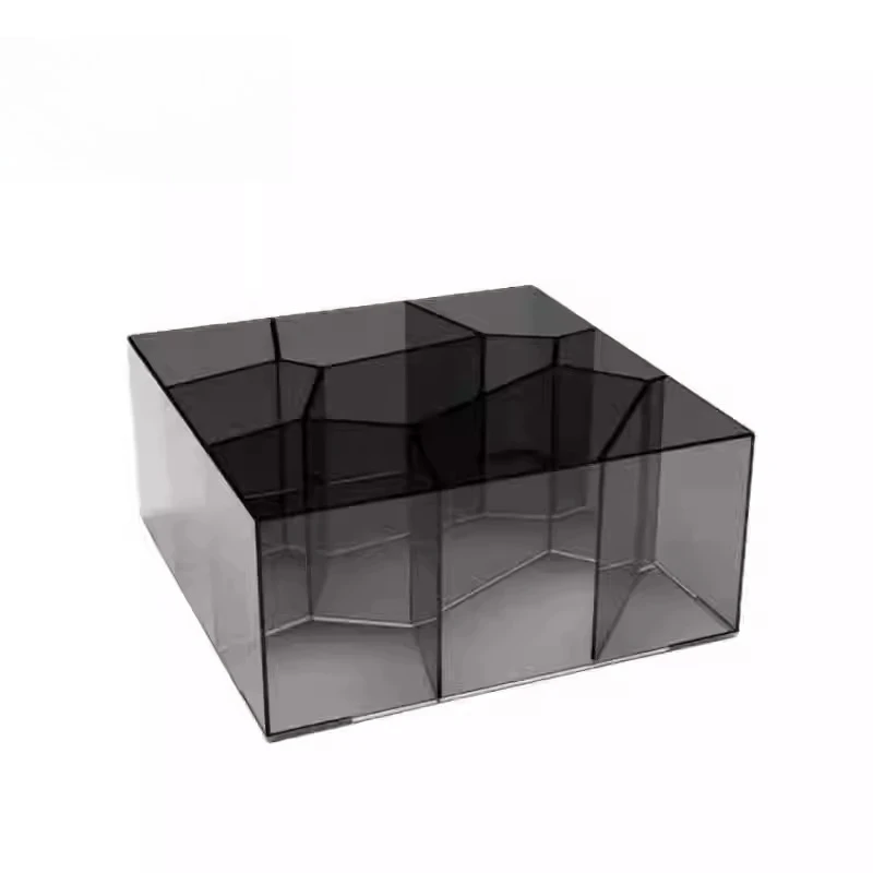 

glass coffee table light luxury modern small apartment living room square low table balcony tea creative coffee