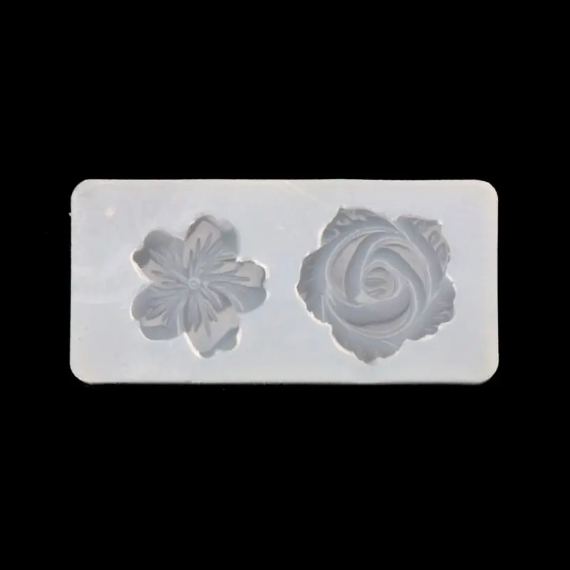 DIY Small Flower Hairpin Silicone Epoxy Mold DIY Art Pendant Jewelry Crafting Mould for Valentine Love Gift