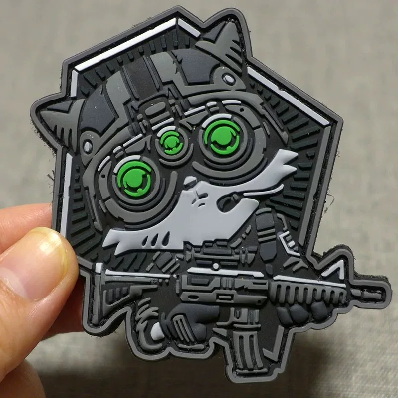 PATCHLAB Tactical Cat PVC Morale Badge Military Special Forces Army Armband Hook and Loop Patch Backpack Helmet Stickers